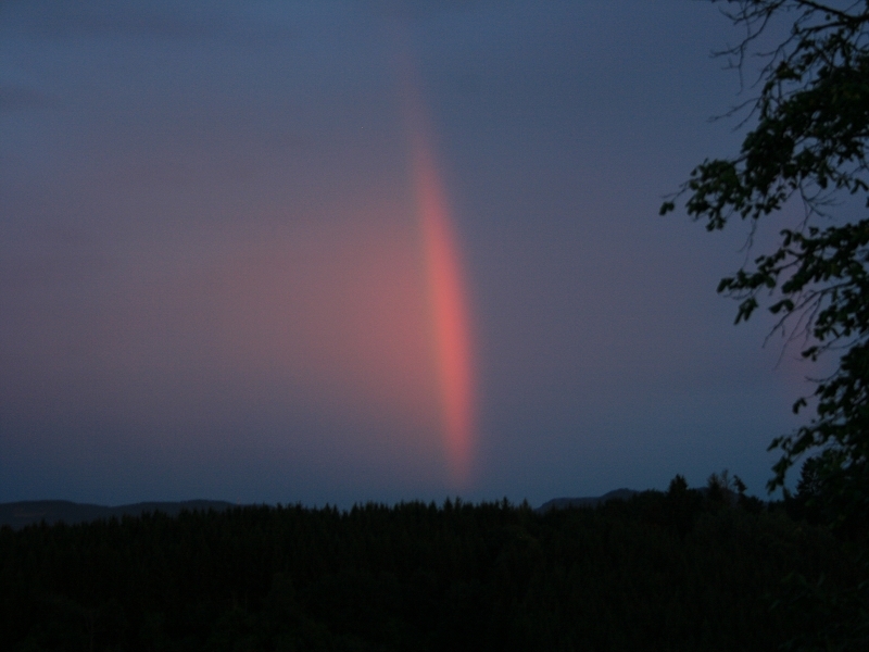 Regenbogen bei Sonnenuntergang